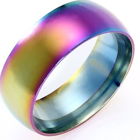 Other - Stainless Steel Rainbow Ring Size 12